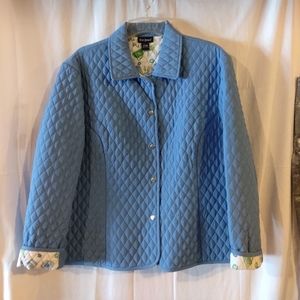 Women's Blue Quilted  Jacket Blazer By Tara Jones Size 22w